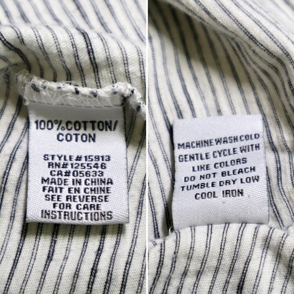 Habitat Size XS Striped Cotton Jersey Knit Top Tie Black White - Picture 10 of 10